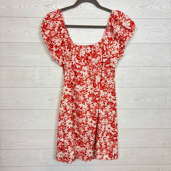 Madewell Margie Mini Dress Abstract Floral Size 12 - Picture 9 of 11